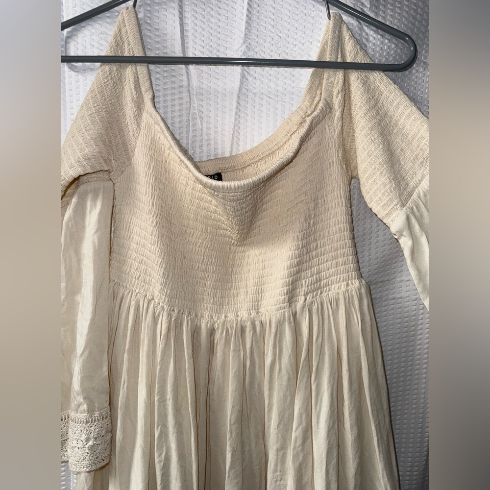 Torrid Size 0 Ivory Smocked Crochet Dress - Picture 2 of 8